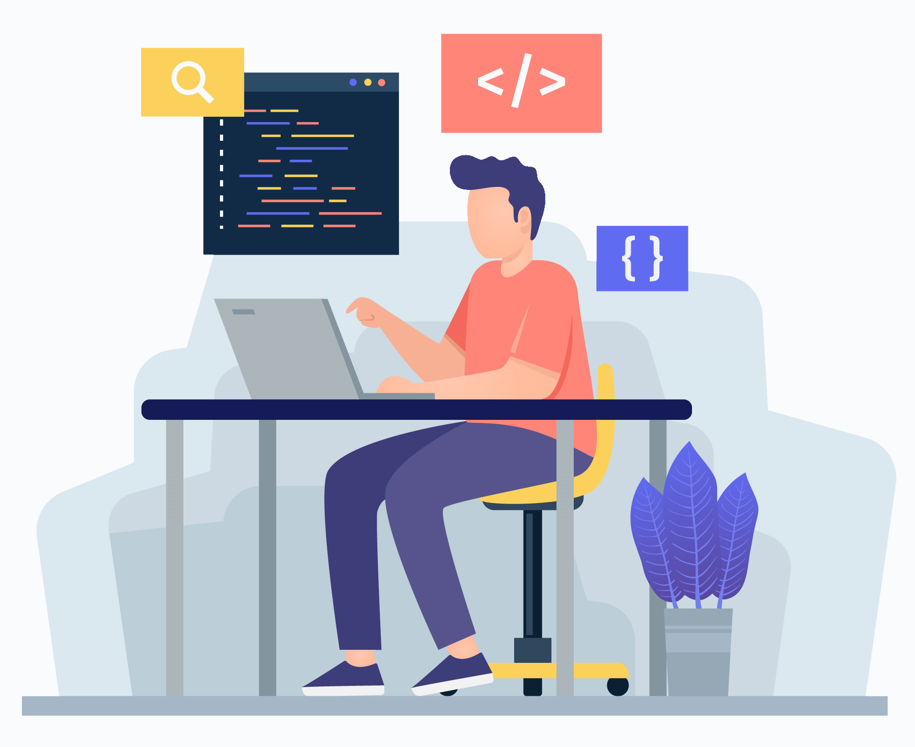 Vecteezy Presentation of a developer
